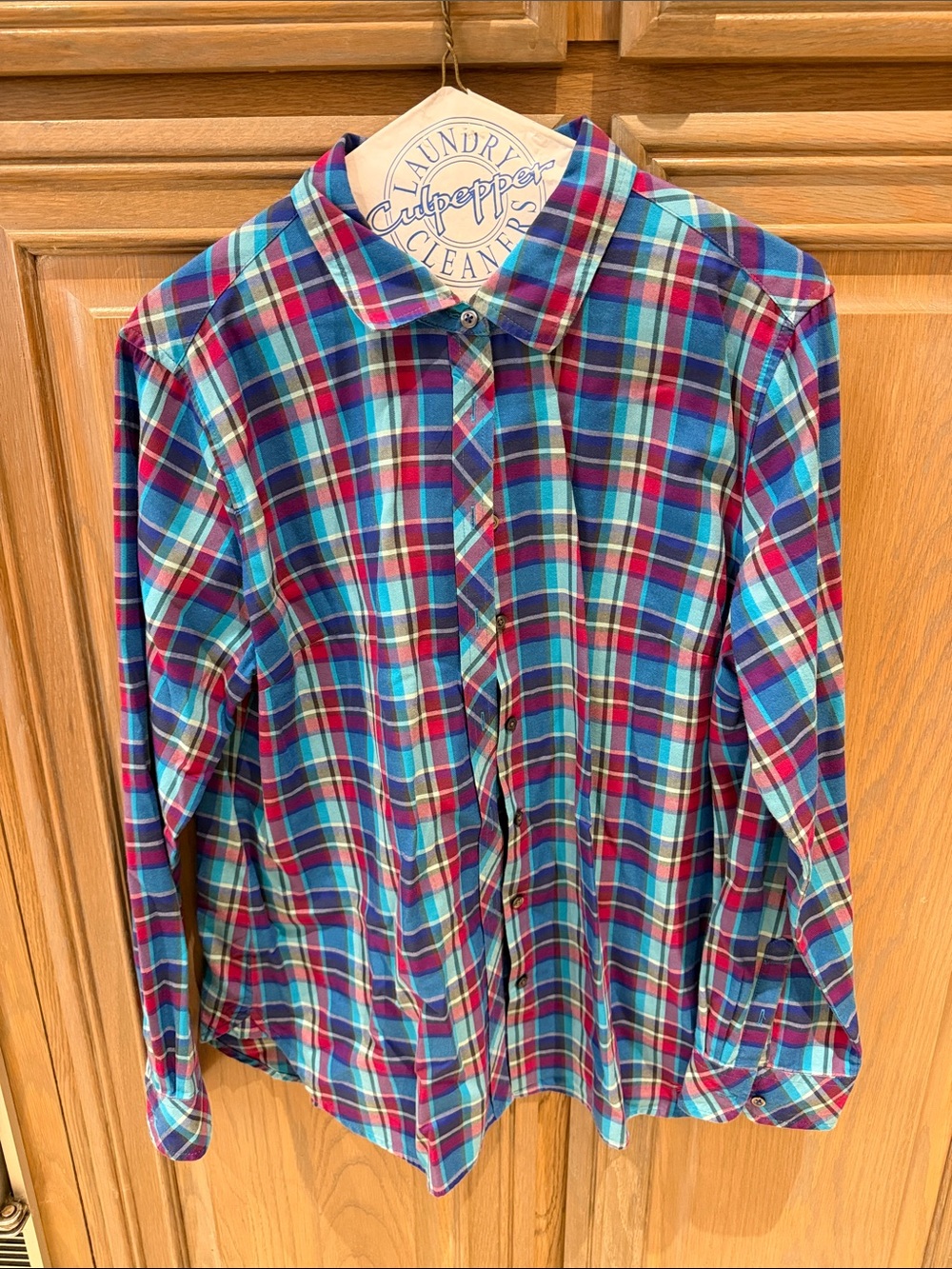 Talbots Multi-Colored Plaid Shirt